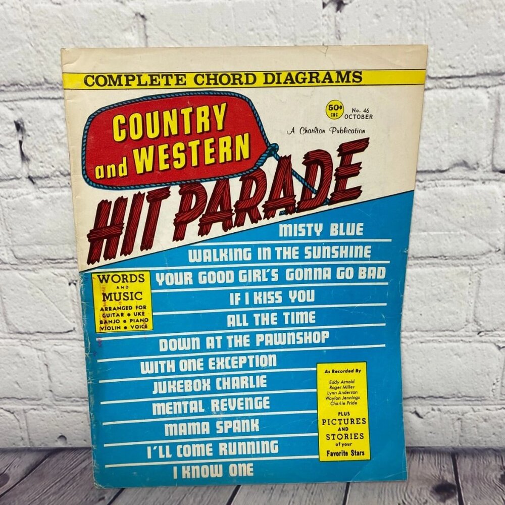 Vintage Country and Western Hit Parade Oct. 1967 - Words and Music Arrangements